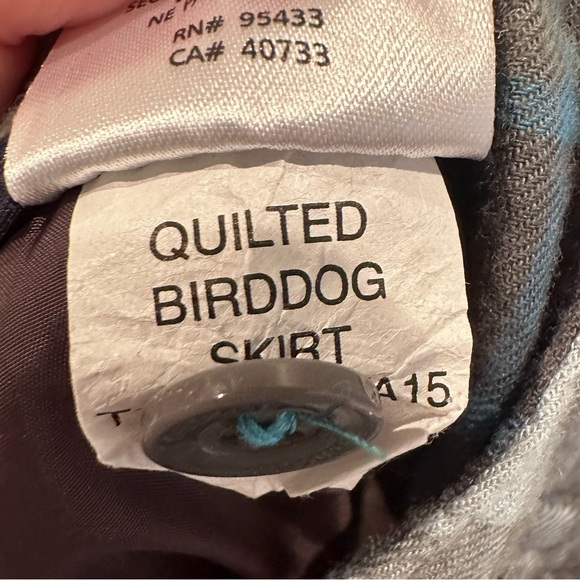Toad&Co Quilted Birddog Mini Skirt Zuni Turquoise Sz 4 Buttons Short Casual - Picture 7 of 9